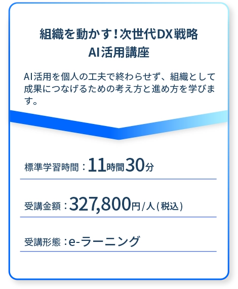 組織を動かす！次世代DX戦略AI活用講座