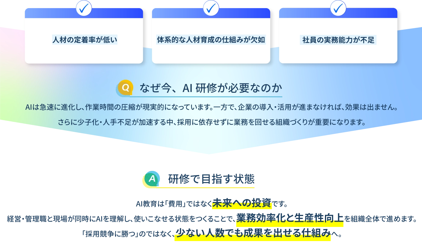 なぜ今、AI研修が必要なのか