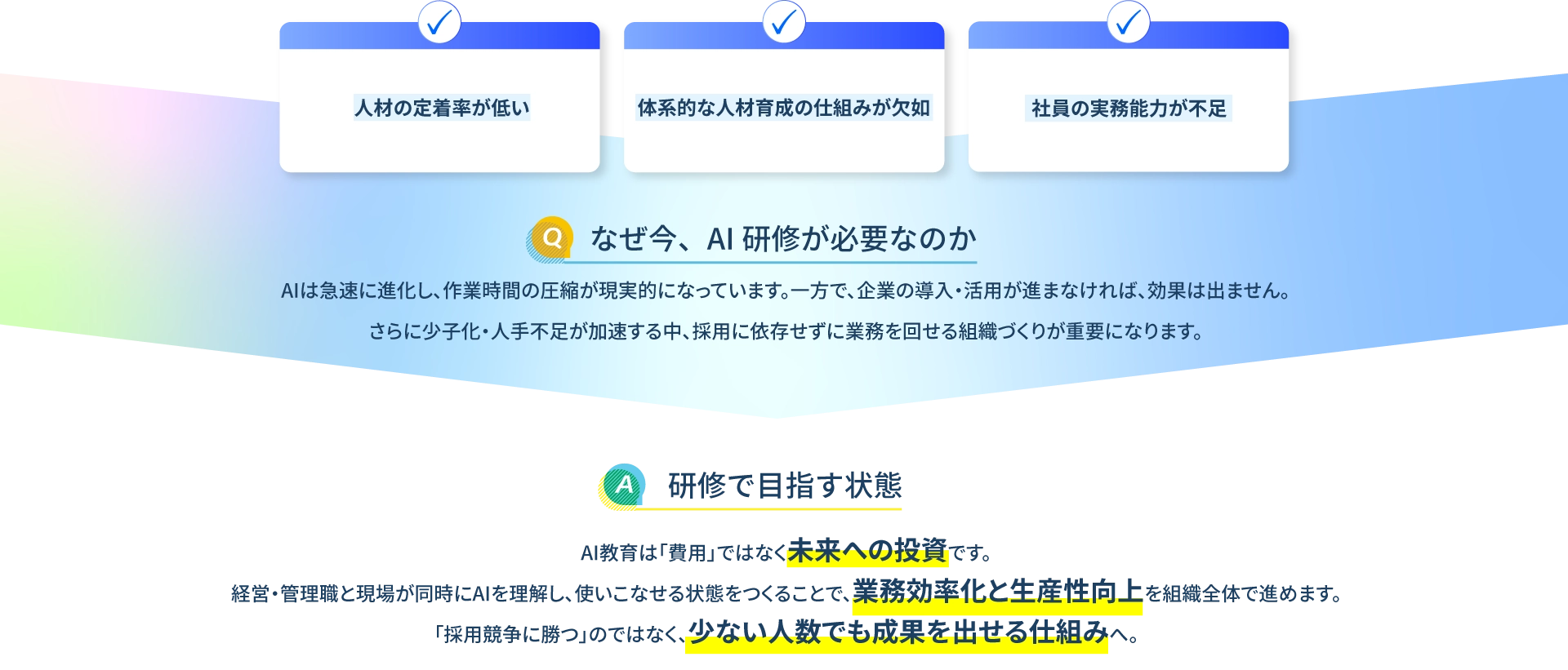 なぜ今、AI研修が必要なのか