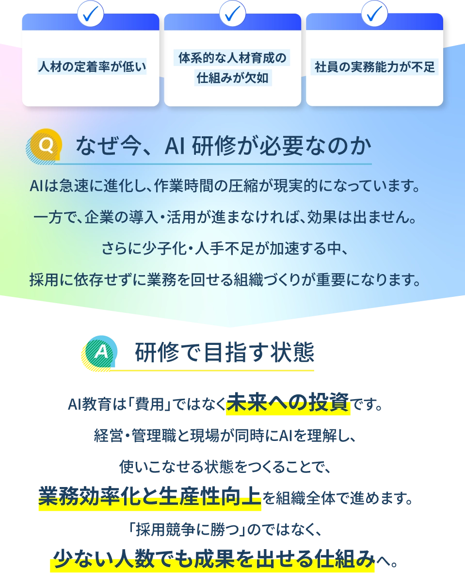 なぜ今、AI研修が必要なのか
